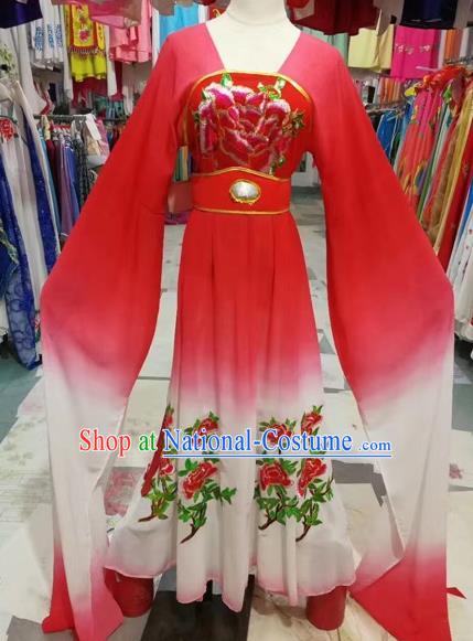 Traditional Chinese Peking Opera Princess Costume Beijing Opera Diva Fairy Red Dress for Adults