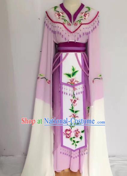 Traditional Chinese Peking Opera Princess Fairy Purple Dress Beijing Opera Diva Costume for Adults