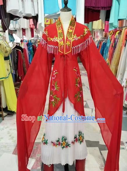 Chinese Shaoxing Opera Princess Red Dress Traditional Beijing Opera Diva Costume for Adults