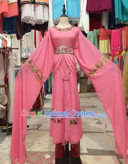 Chinese Shaoxing Opera Pink Dress Traditional Beijing Opera Diva Costume for Adults