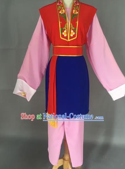 Chinese Beijing Opera Pantaloon Pink Clothing Ancient Village Women Costume for Adults