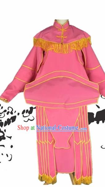 Chinese Beijing Opera General Pink Clothing Traditional Peking Opera Takefu Costumes for Adults