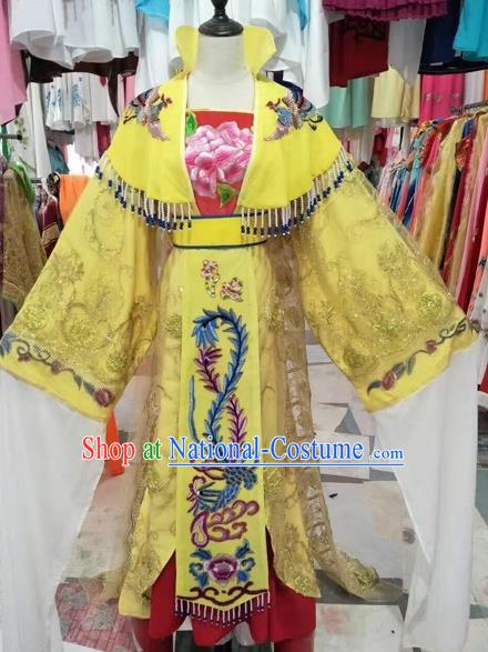 Chinese Shaoxing Opera Imperial Empress Embroidered Dress Traditional Beijing Opera Diva Costume for Adults