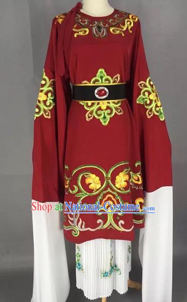 Chinese Beijing Opera Pantaloon Red Clothing Ancient Old Woman Costume for Adults