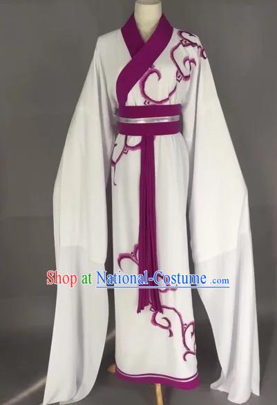 Chinese Beijing Opera Actress Purple Clothing Ancient Palace Lady Costume for Adults