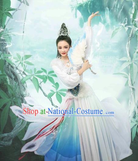 Chinese Ancient Peri Clothing Drama The Honey Sank Like Frost Ashes of Love Princess Costume for Women