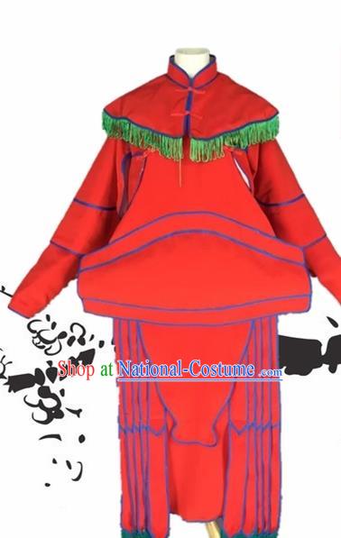 Chinese Beijing Opera General Red Clothing Traditional Peking Opera Takefu Costumes for Adults