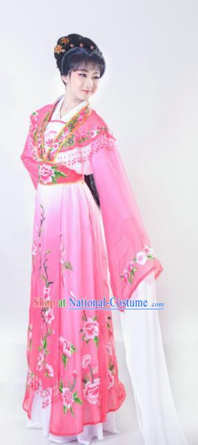 Chinese Traditional Beijing Opera Actress Pink Dress Ancient Nobility Lady Costume for Adults