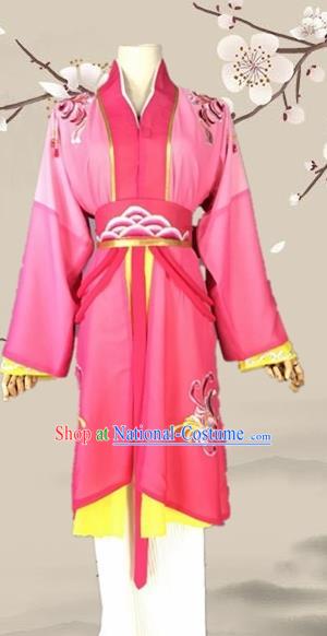 Chinese Ancient Swordswoman Pink Costume Traditional Beijing Opera Martial Arts Women Dress for Adults