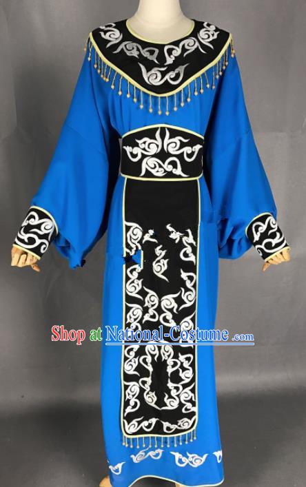 Chinese Beijing Opera Niche Blue Clothing Traditional Peking Opera Scholar Costume for Adults