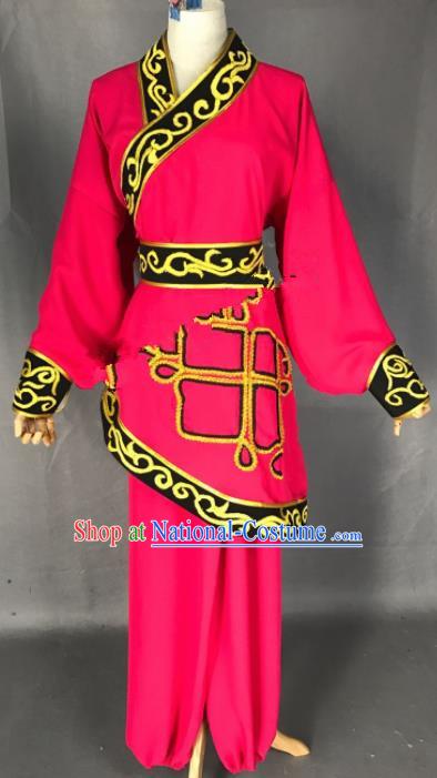 Chinese Ancient Swordswoman Red Costume Traditional Beijing Opera Martial Arts Female Clothing for Adults