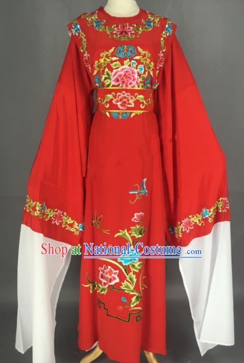 Chinese Beijing Opera A Dream in Red Mansions Jia Baoyu Red Clothing Traditional Peking Opera Niche Costume for Adults