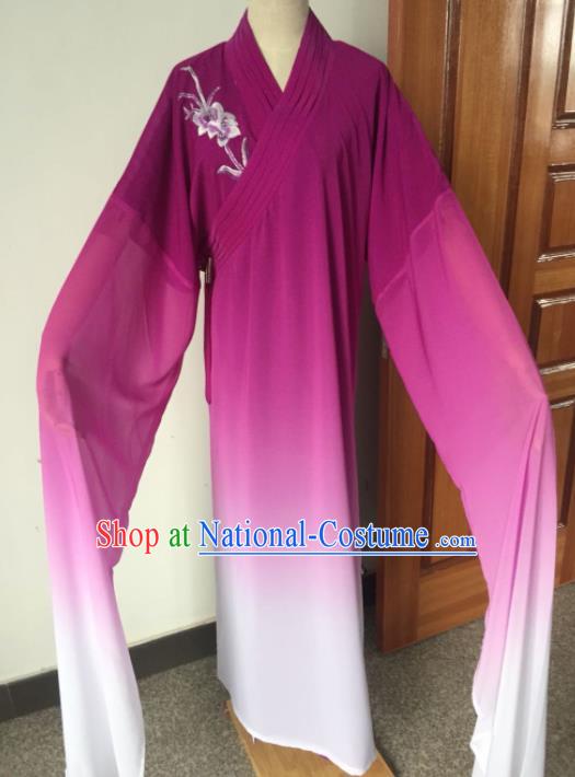 Chinese Beijing Opera Purple Clothing Traditional Peking Opera Niche Costume for Adults