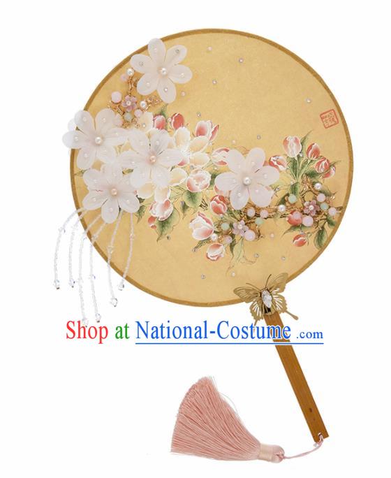 Chinese Traditional Palace Fans Ancient Bride Wedding Round Fans for Women