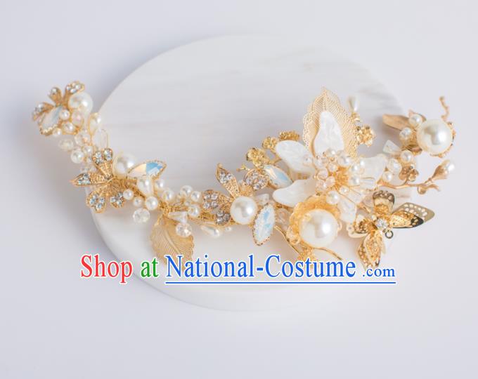 Top Grade Bride Wedding Hair Accessories Shell Flower Hair Sticks for Women