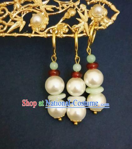 Chinese Ancient Earrings Qing Dynasty Manchu Palace Lady Ear Accessories for Women