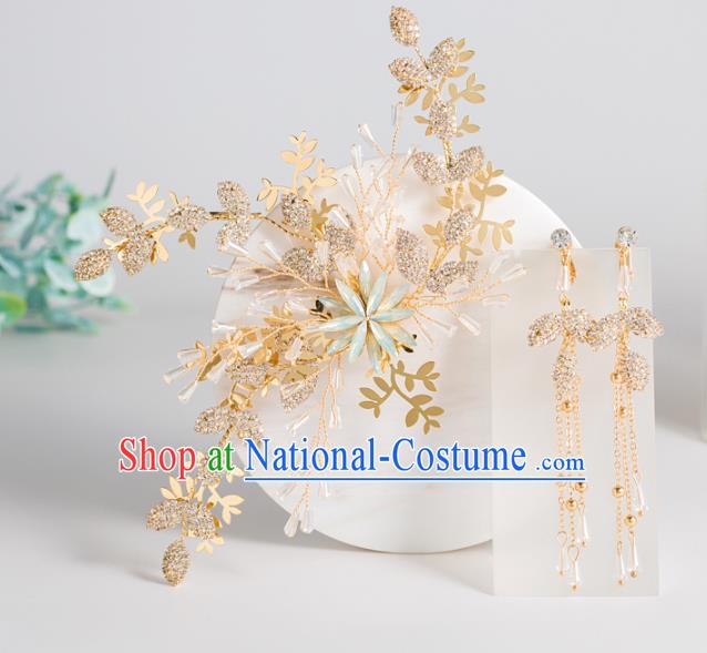 Top Grade Bride Wedding Hair Accessories Crystal Hair Stick for Women