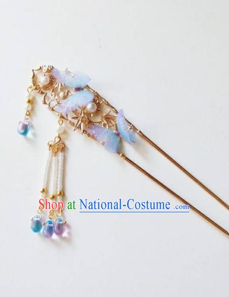 Chinese Ancient Qing Dynasty Hair Accessories Palace Golden Hairpins for Women