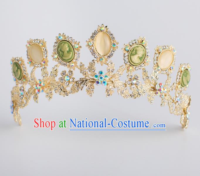 Top Grade Wedding Hair Accessories Bride Baroque Queen Retro Royal Crown for Women