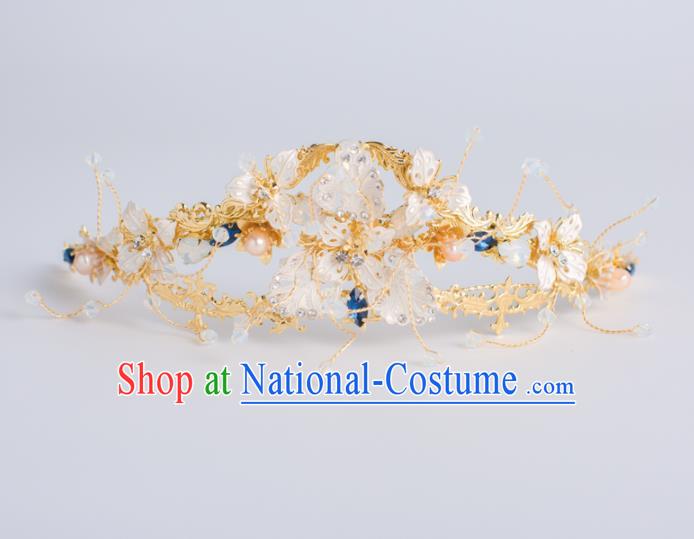 Top Grade Wedding Hair Accessories Bride Retro Shell Royal Crown for Women