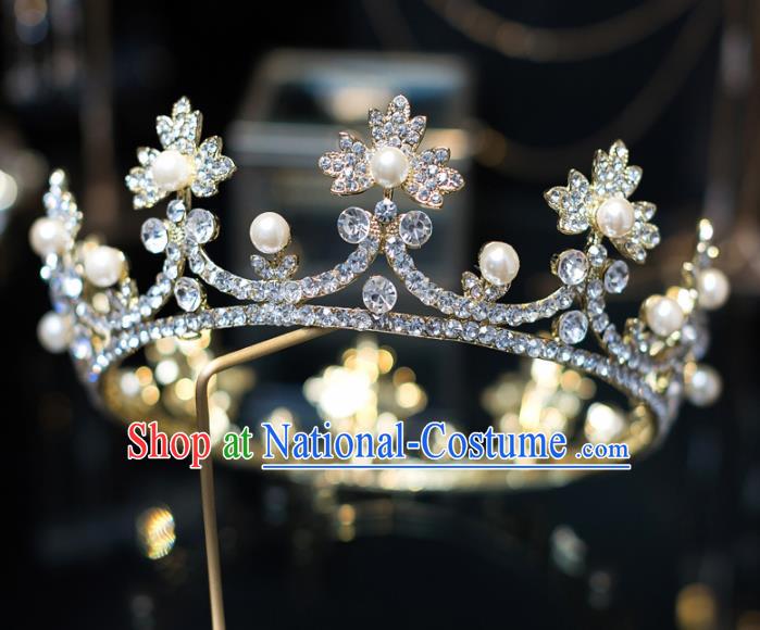 Top Grade Wedding Hair Accessories Baroque Princess Retro Zircon Royal Crown for Women