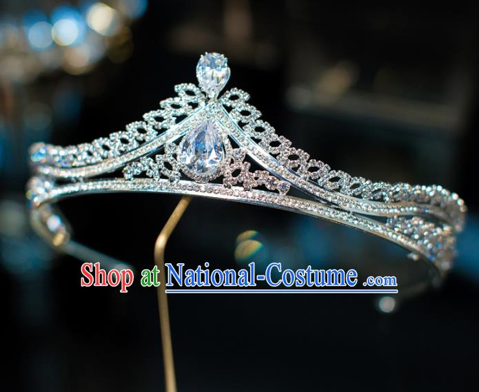 Top Grade Wedding Hair Accessories Baroque Princess Zircon Royal Crown for Women