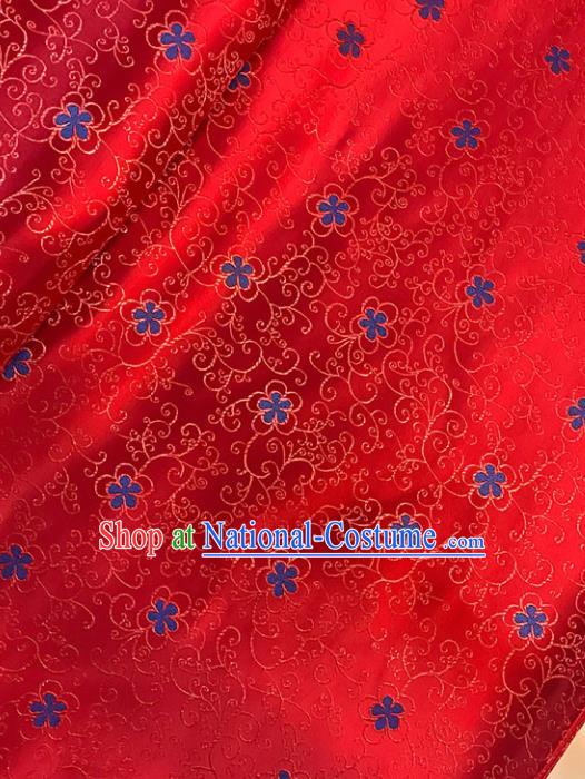 Asian Chinese Traditional Pattern Red Brocade Fabric Silk Fabric Chinese Fabric Material