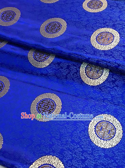 Blue Brocade Asian Chinese Traditional Cheongsam Fabric Silk Fabric Chinese Fabric Material