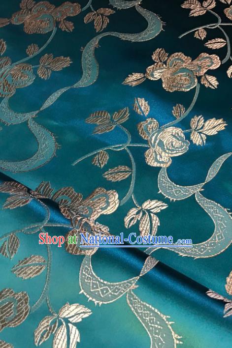 Green Brocade Asian Chinese Traditional Palace Pattern Fabric Silk Fabric Chinese Fabric Material