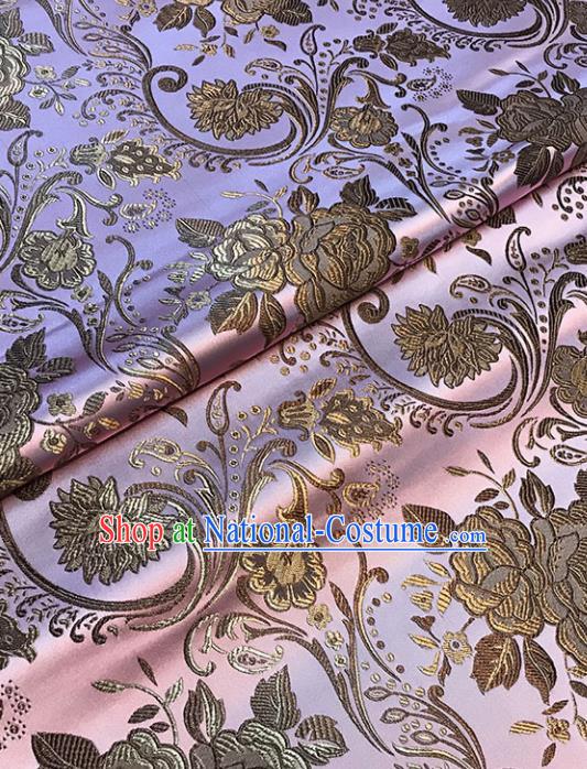 Pink Brocade Asian Chinese Traditional Palace Pattern Fabric Silk Fabric Chinese Fabric Material