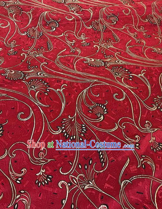 Red Brocade Asian Chinese Traditional Fabric Silk Fabric Chinese Fabric Material