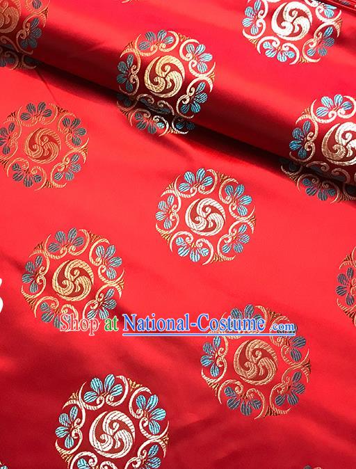 Red Brocade Asian Chinese Traditional Pattern Fabric Silk Fabric Chinese Fabric Material