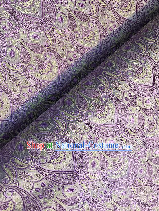 Asian Chinese Brocade Traditional Purple Pattern Fabric Silk Fabric Chinese Fabric Material