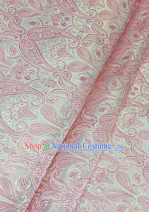 Asian Chinese Brocade Traditional Pink Pattern Fabric Silk Fabric Chinese Fabric Material