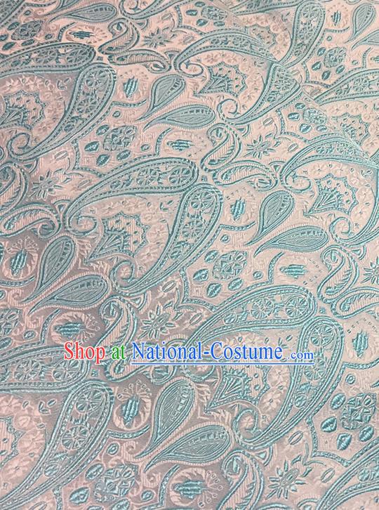 Asian Chinese Brocade Traditional Light Green Pattern Fabric Silk Fabric Chinese Fabric Material