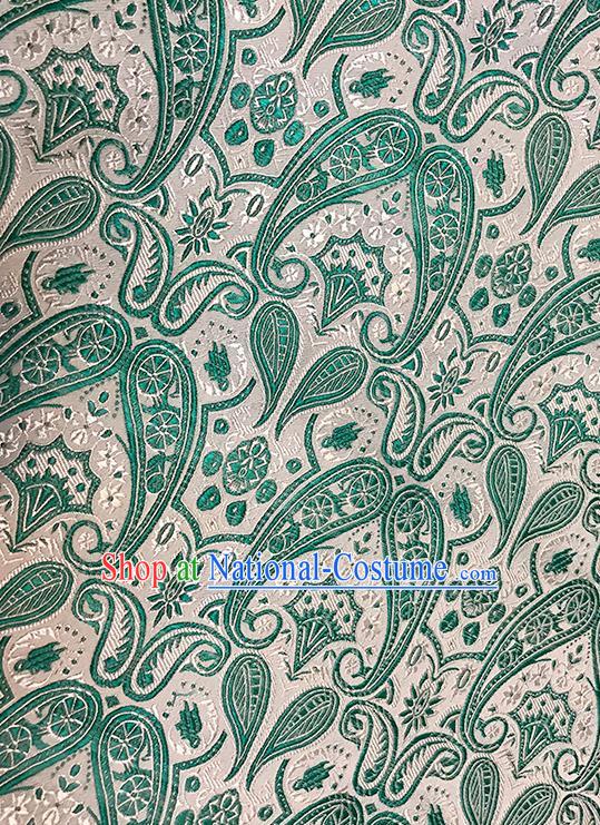 Asian Chinese Brocade Traditional Green Pattern Fabric Silk Fabric Chinese Fabric Material