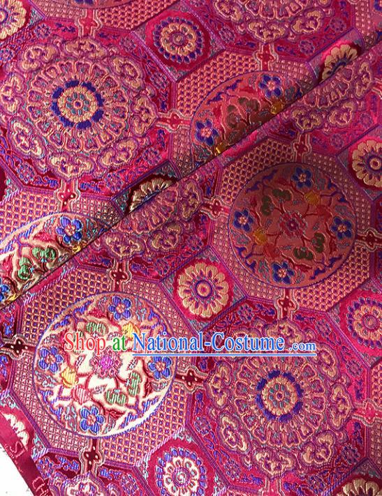 Asian Chinese Traditional Royal Pattern Pink Brocade Fabric Silk Fabric Chinese Fabric Material