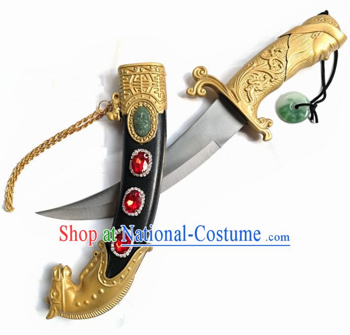 Chinese Traditional Beijing Opera Prop Diva Uyghur Nationality Dagger Swords