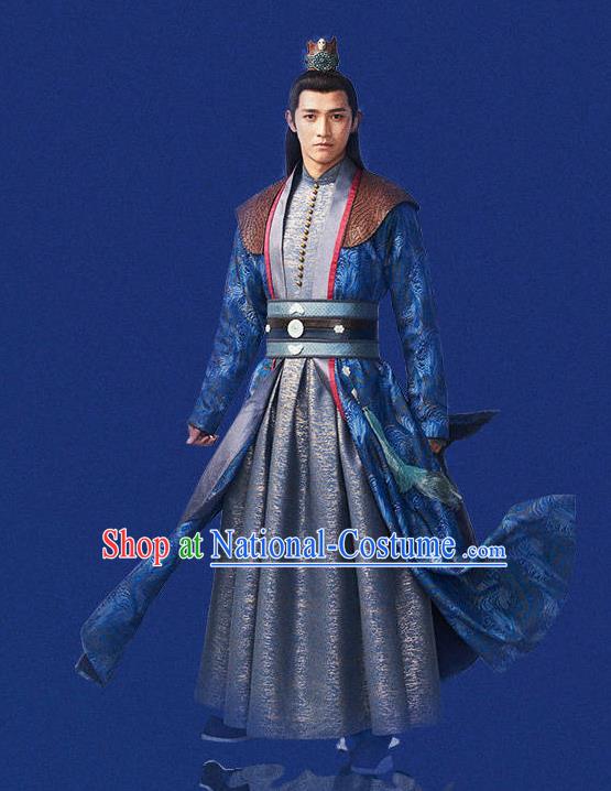 Chinese Ancient Kawaler Swordsman Costumes for Men