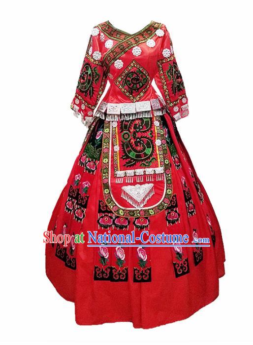 Chinese Traditional Miao Nationality Wedding Costumes for Women