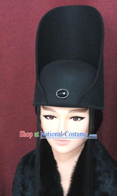 Chinese Traditional Tang Dynasty Swordsman Hair Accessories Ancient Imperial Bodyguard Hat for Men