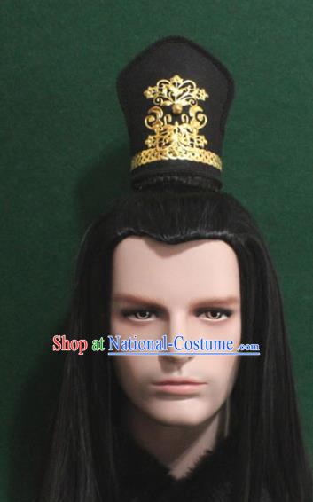 Chinese Traditional Swordsman Hair Accessories Ancient Tang Dynasty Prince Hairdo Crown for Men