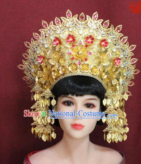 Chinese Handmade Tang Dynasty Phoenix Coronet Ancient Court Hair Accessories Hats for Women