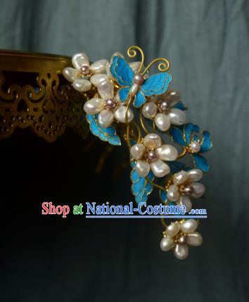 Chinese Handmade Princess Hairpins Ancient Pearls Hair Claw Hair Accessories for Women