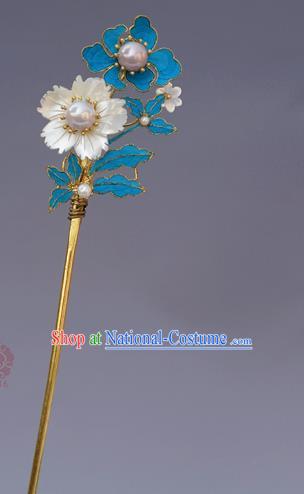 Chinese Ancient Qing Dynasty Handmade Hair Accessories Tian-Tsui Hairpins for Women