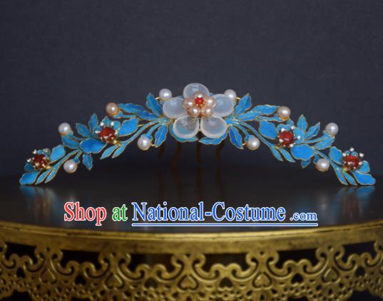 Chinese Handmade Princess Hanfu Hairpins Flowers Hair Comb Ancient Hair Accessories for Women