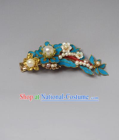 Chinese Ancient Qing Dynasty Palace Tian-Tsui Hair Claw Hair Accessories Handmade Hairpins for Women