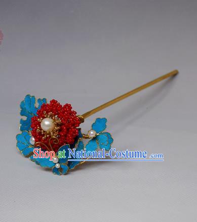 Chinese Ancient Qing Dynasty Hair Accessories Handmade Palace Tian-Tsui Butterfly Hairpins for Women