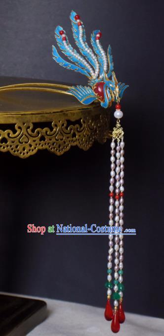 Chinese Handmade Princess Hanfu Hairpins Phoenix Step Shake Ancient Hair Accessories for Women