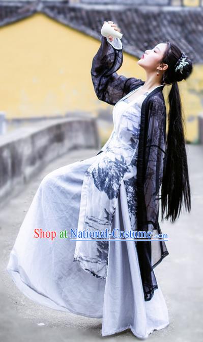 Chinese Ancient Palace Lady Hanfu Han Dynasty Imperial Concubine Queen Embroidered Historical Costumes